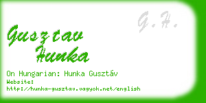 gusztav hunka business card