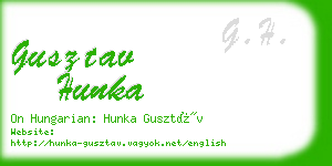 gusztav hunka business card